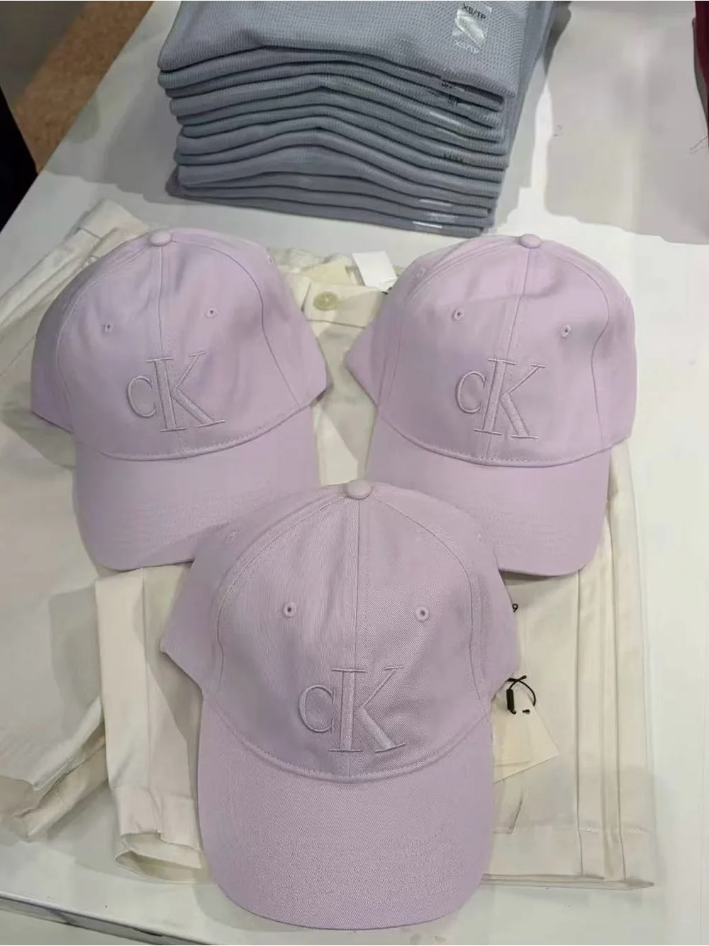Calvin Klein Light Purple Baseball Cap With Embroidered CK Logo